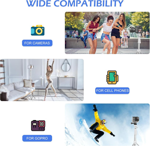 SENSYNE 67" Phone Tripod & Selfie Stick, Extendable iPhone Tripod Stand with Wireless Remote and Phone Holder
