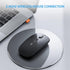 INPHIC Wireless Mouse, 2.4G Silent Rechargeable Ultra Slim USB Portable Mouse, 1600 DPI & 400mAh Battery with Visible Level for Laptop PC Computer & MacBook (LED-Black)