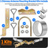 HEVIDUBANA 2 Sets 18 Antenna Mast Chimney Mount Bracket, Z-Type Antenna Pole Mounting Clamp for Chimney up to Feet