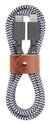 Native Union Belt Cable USB-C to Lightning, 4ft Ultra-Strong Reinforced Charging Cable with Leather Strap [MFi