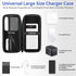 8.5x4.5x2 inch iMangoo Travel Essential Electronics Organizer Pouch Charger Case Shockproof Dual Zipper Power Bank