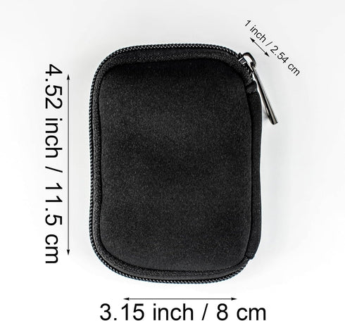 6 Flash Drive Case - USB Holder, Storage Bag for Thumb Drives, Lightweight, Protects & Stores Small Items, Slots, Black