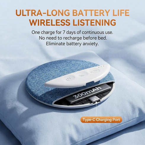 Chowye Under Pillow Speaker for Sleeping, Ultra-Thin Wireless Bluetooth Pillow Speaker with Timer, Mini Stereo Bass