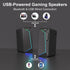 Jeecoo M30 Bluetooth Computer Speakers, PC Gaming Speakers for Desktop with Crisp Stereo Sound, Dynamic LED Modes,