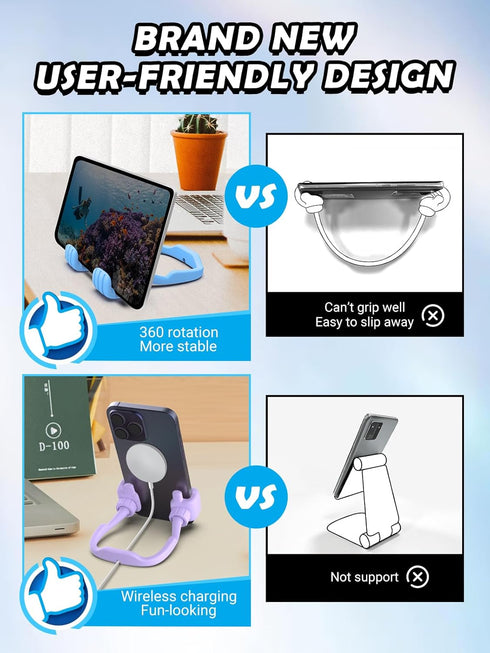 Cell Phone Holder for Desk: 3 Pack Thumbs Up Lazy Phone Stand, Graduation Gifts for College Boys Girls Teens Kids