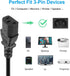 10FT Power Cord for Samsung LG Plasma Sanyo Philips Panasonic TV, 3 Prong Computer Power Cable