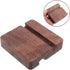 Gadpiparty 8x8x2cm Wooden Phone Stand Dual Slot Universal Mobile Phone Holder Walnut for Office and Home Use