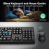 TECKNET Life,Spill-Resistant,2.4G Wireless Keyboard and Mouse Combo, Full-Size Ergonomic Keyboard & Optical Mouse