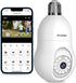 LaView 4MP Bulb Security Camera, 2.4GHz, 360° 2K Wireless Outdoor Indoor with Motion Detection and Audible Alarm
