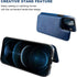ONETOP iPhone 12 Pro Max Wallet Case with Card Holder, PU Leather Kickstand, Double Magnetic Clasp, 6.7 Inch (Blue)