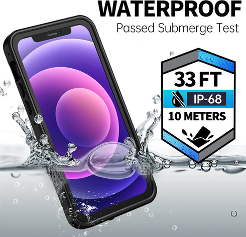 BEASTEK iPhone 12 Mini Waterproof Case, NRE Series Shockproof Dustproof IP68 with Screen Protector