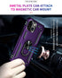 ADDIT Phone Case for iPhone 14, with Stand Ring, Military Grade Heavy Duty Protection, Purple