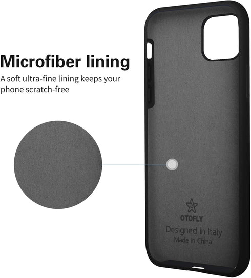 OTOFLY Compatible iPhone 11 Case, Ultra Slim Fit Liquid Silicone Gel Cover with Full Body Protection