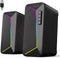 Jeecoo M30 Bluetooth Computer Speakers, PC Gaming Speakers for Desktop with Crisp Stereo Sound, Dynamic LED Modes,
