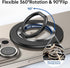 SYNCWIRE Magnetic Phone Ring Holder for MagSafe, Magnetic Cell Phone Grip Ring Stand Finger Kickstand with Two-Sided Magnetic Compatible with iPhone 15 Pro Max 14 13 12,Android, Titanium Blue