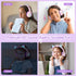 LOBKIN Kids Bluetooth Headphones, Over Ear Wireless with Mic, 50H Playtime, Colorful LED Lights, Safe Volume