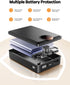 Muvenes Pack, 12000mAh 5V/2A 7.4V Heated Vest Battery Portable Power Charger Power Bank with LED Display, Compatible