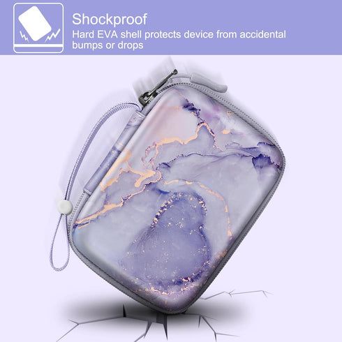 Fintie Kids Camera Case for Goopow/Seckton/Dylanto/Mgaolo/Masterbee, Digital Video Camera Bag (Lilac Marble)