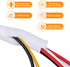 Self-Closing Split Braided Cable Organizer, Curly Cord Protector for Car & Computer Desk Audio Wire Covers, White