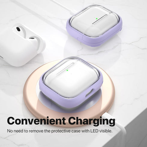 Valkit Compatible Airpods 3rd Generation Case Clear, Airpods 3 Case Cover with Lock & Cleaner Kit, Soft Shockproof