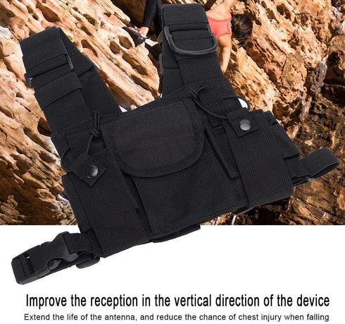 Socobeta Radio Walkie Talkie Chest Pocket Harness Bags, High Quality Front Pack Pouch