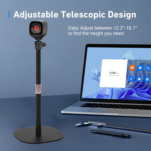 AceTaken 18'' PowerConf-C200,AnkerWork-C310 Tabletop Webcam Stand, Heavy-Duty Webcam Tripod Holder Compatible