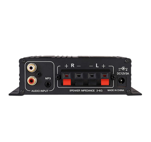 Kinter K3118 Digital Hi-Fi Audio Mini Class D Home Auto DIY Stereo Amplifier with 12V 3A Power Supply, Black