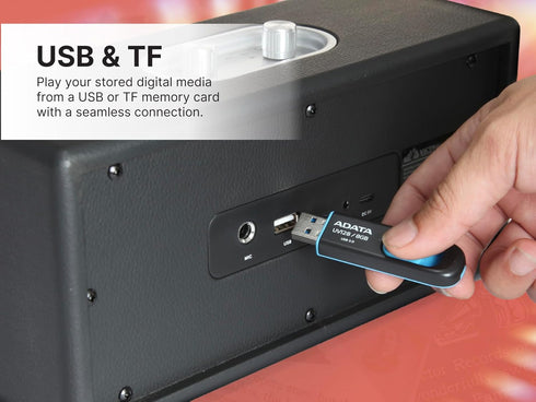 VICTOR VAS-3003 Portable Bluetooth Speaker, Rechargeable Battery, TWS Pairing, Microphone Input for Karaoke