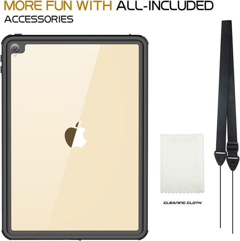 AICase iPad Pro 10.5 IP68 Waterproof Case, 360 Degree Protective Ultra Slim Thin Dust/Snow Proof, Black