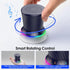 ZYHKON IPX5 5.3 8H Rotary Bluetooth Shower Speaker with RGB Lights, Waterproof Portable Speaker with Suction Cup, Deep