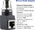 RJ45 to M12 X Coded 8 Pin Adapter, IP68 Shielded Industrial Ethernet Adapter for Basler Cognex Camera Sensor