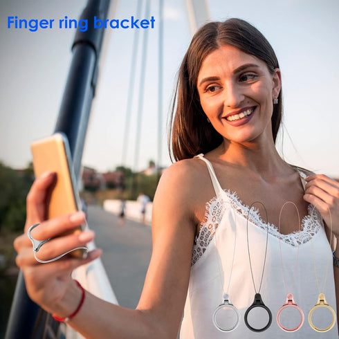 Cobee Cell Phone Ring Straps, 4 Pcs Phone Finger Ring Holders, Phone Grip Holder, Phone Loop Charm, Phone Ring