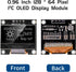 YELUFT 5pcs 0.96 Inch I2C 12864 128x64 SSD1306 Pi/ESP32 Pre-Soldered IIC OLED Display Module Pixel Driver Self-Luminous