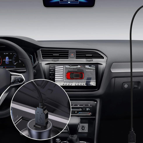 90-Degree 11.5ft weishan USB C Dash Cam Power Cord, USB to USB-C Charging Cable for Dashcam Rear View Mirror Camera