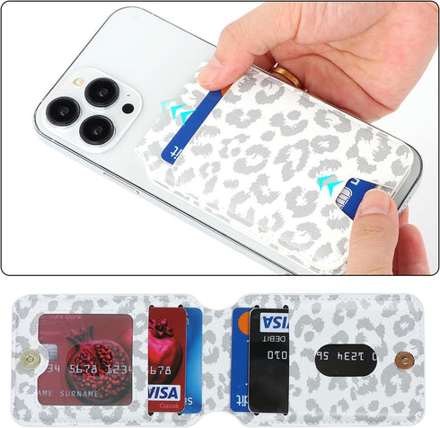 Cavor Magsafe Wallet for Apple Wallet, Magnetic Phone Card Holder for iPhone 15/14/13/12 Series (White)