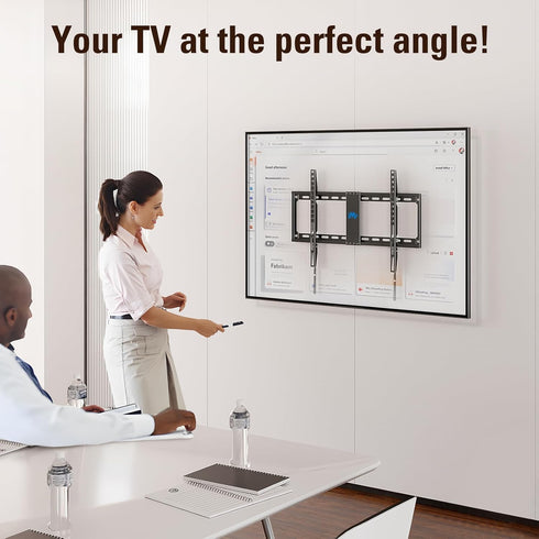 Mounting Dream Fixed TV Mount for 42-84 Inch Flat Screen TVs, VESA 600x400mm, Low Profile, Fits 16"/18"/24" Studs