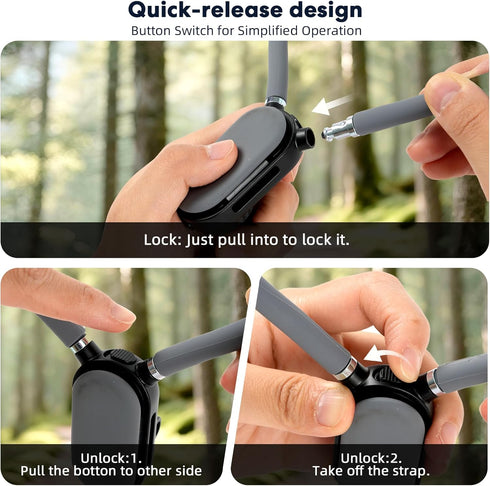 Hamillar 4-7 Inch Pro/Insta360X5/DJI360 Camera Phone Chest Neck Mount Holder for Video Recording iPhone Samsung Phones