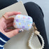 Olytop Cute Glitter Airpods Pro Case - Shell Pattern Cover with Cleaner Pen for 2nd/1st Generation Girl Women