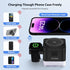 3 in 1 Wireless Charger Stand, Foldable Apple Charging Station Cube with LED Night Light for iPhone