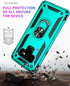 Androgate Samsung Note 9 Phone Case, Galaxy Note 9 Case with 3D PET Screen Protector, Military-Grade Ring Holder, Teal