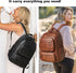 43L Backpack 17 16 15.6 Inch LATMAP Purse For Women Men Leather Shoulder Diaper Bookbag Tote Laptop Bag Handbags