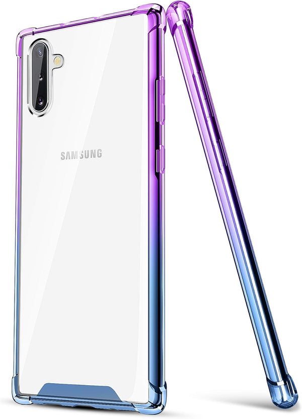 SALAWAT Galaxy Note 10 Case, Clear Cute Gradient Slim Phone Case Cover, Reinforced TPU Bumper Shockproof Protective