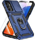 SunStory Samsung Galaxy A15 5G Case with HD Screen Protector, Kickstand & Slide Camera Cover (New Blue)