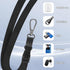 ROCONTRIP 2X Phone Lanyard Crossbody Strap with 2 Phone Patch, Adjustable Neck Strap for Travel Shopping Walking