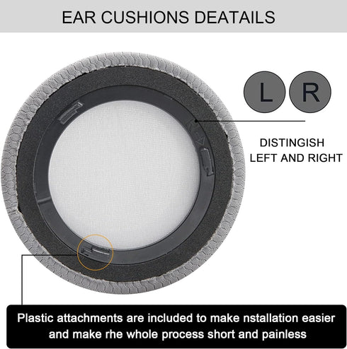 Upgrade VirtuosoXT Gray Thicker Earpads, Compatible with Corsair Virtuoso RGB Wireless SE Gaming Headset