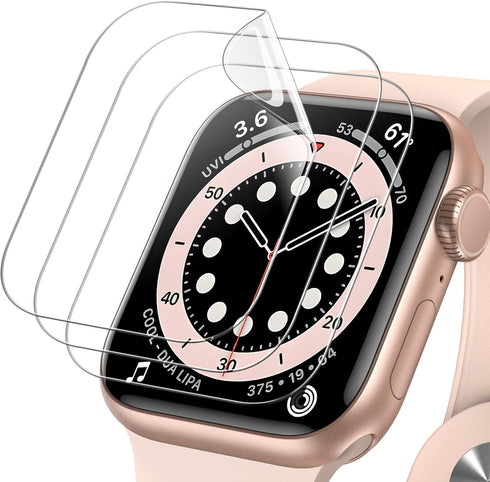 JETech Screen Protector for Apple Watch SE (2022/2020) / Series 6 5 4 - TPU HD Clear Full Coverage, 3-Pack