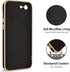 Hython Black Case for iPhone SE 2022/2020, iPhone 7/8, with Rose Gold Ring Holder, Shockproof TPU Bumper & Camera