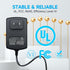 12V 2A 10ft Power Adapter with 8 Tips, 2000mA 24W AC Charger Replacement for LED Strip Light, CCTV Camera, Router