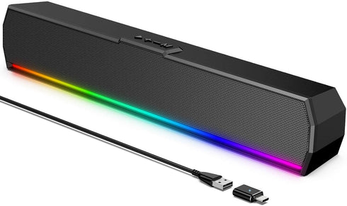 Kunodi USB Computer Speakers for Desktop Monitor, PC Speakers with Stereo Sound, Colorful