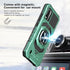 Nokia C210 Case with Tempered Glass Screen Protector, Military Grade Heavy Duty Shockproof Cover with Ring Kickstand,